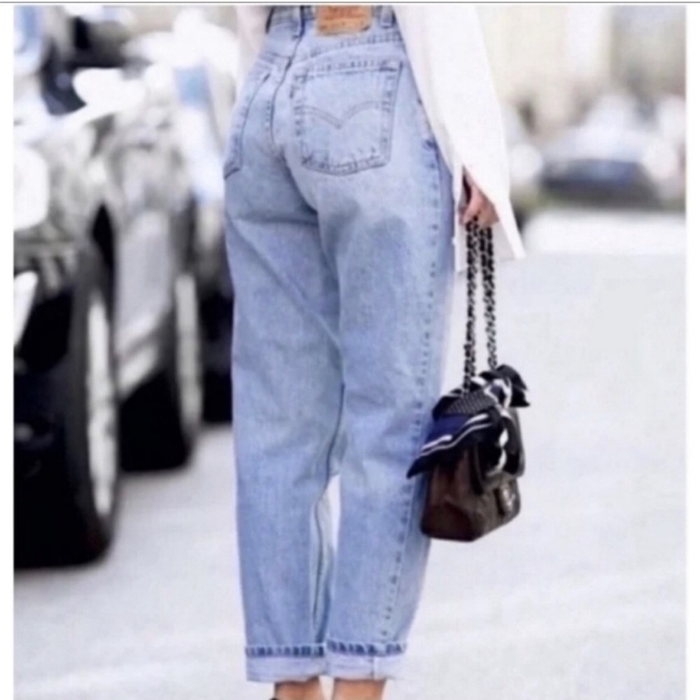 Vintage Classic Blue 14 Long Women's Levi 550 Jeans relaxed tapered leg